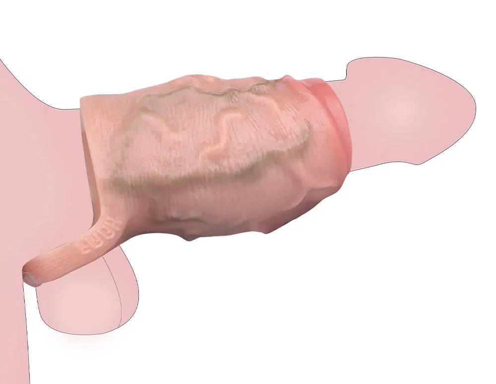 Bao Đôn Dên Silicon Hở Đầu FAAK Tăng Kích Thước Dương Vật Chống Xuất Tinh Sớm